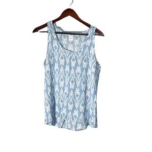 Kaileigh Ikat Print Sleeveless Top size Small